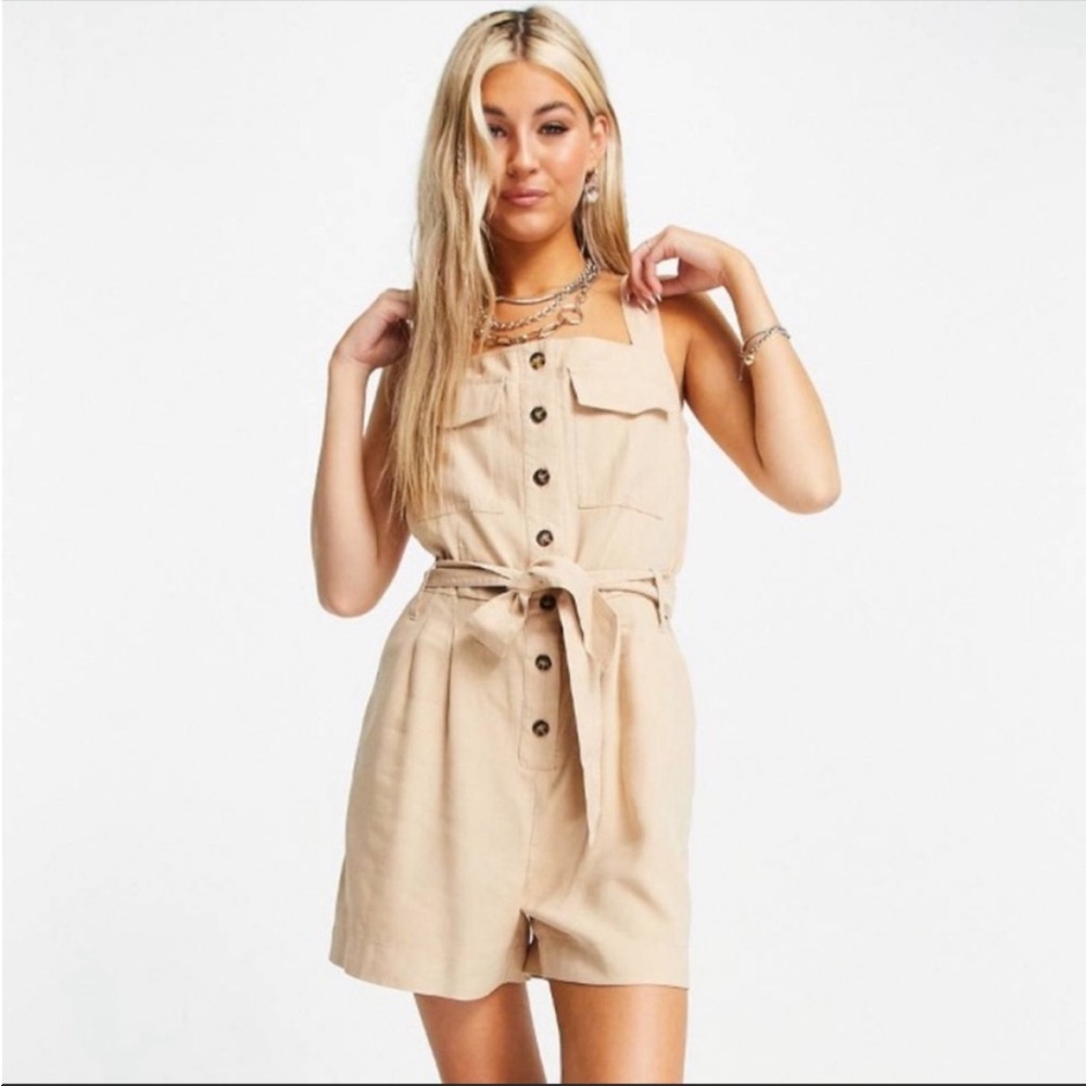ASOS UTILITY ROMPER Button Front Romper